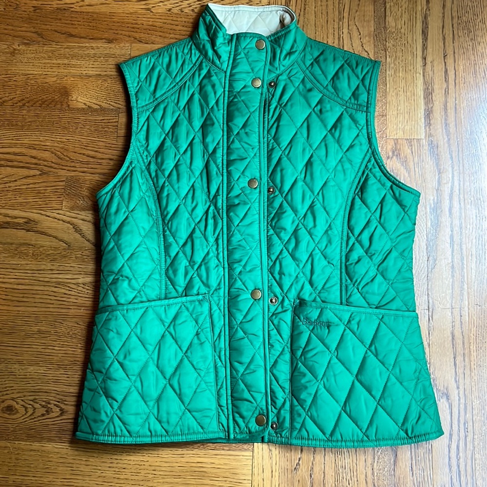 Barbour Quilted Vest in Bright green